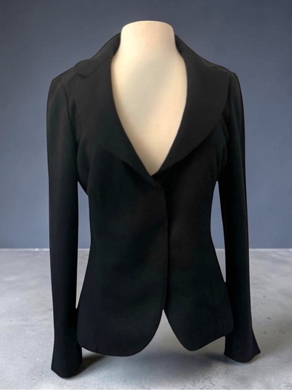 BRUNELLO CUCINELLI Black Cashmere Wool Blend Jacket SIZE EU 46